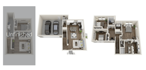 Floor plan for 3 beds, 2.5 baths, 2230 sqft